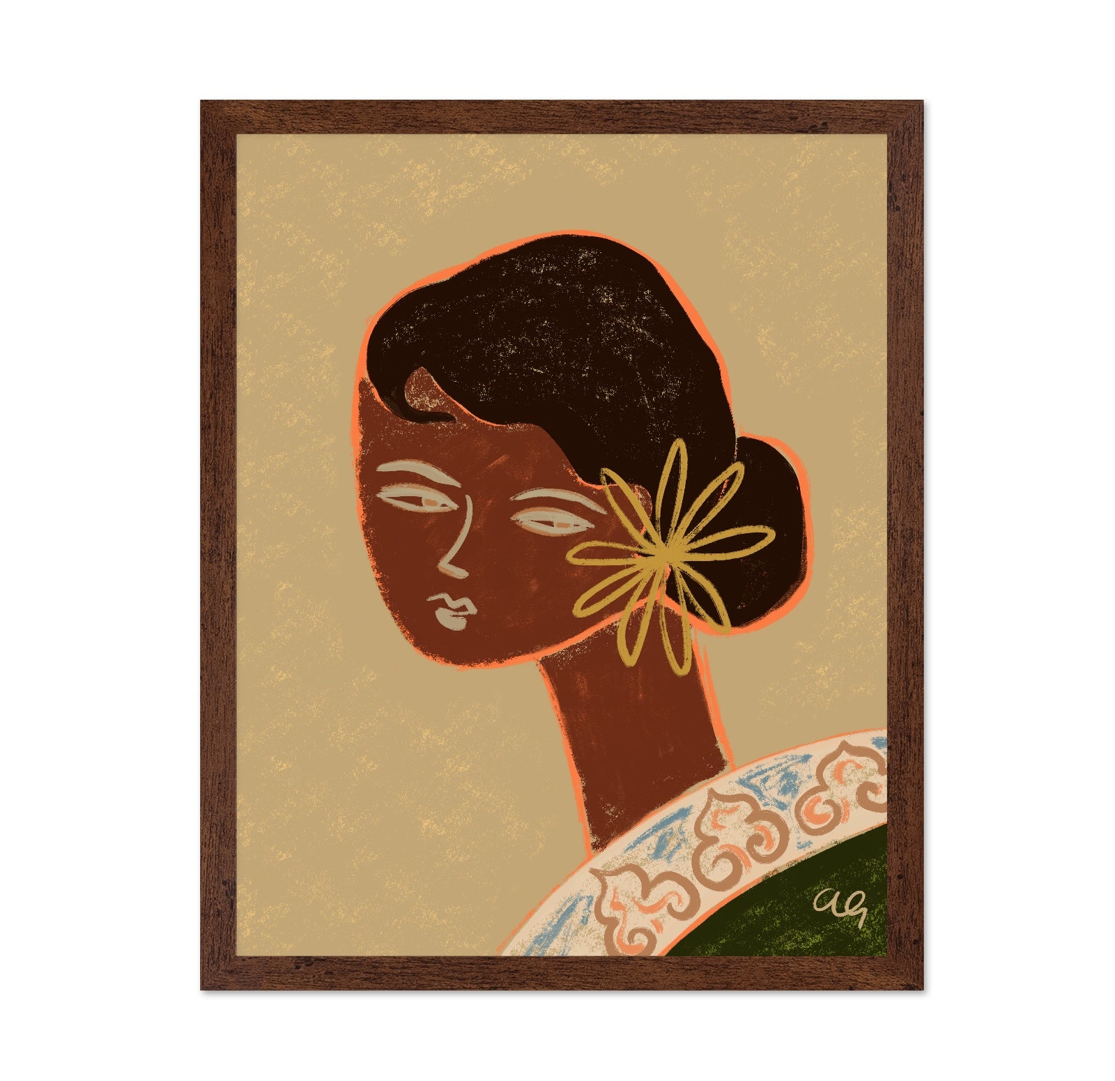Golden Flower Portrait