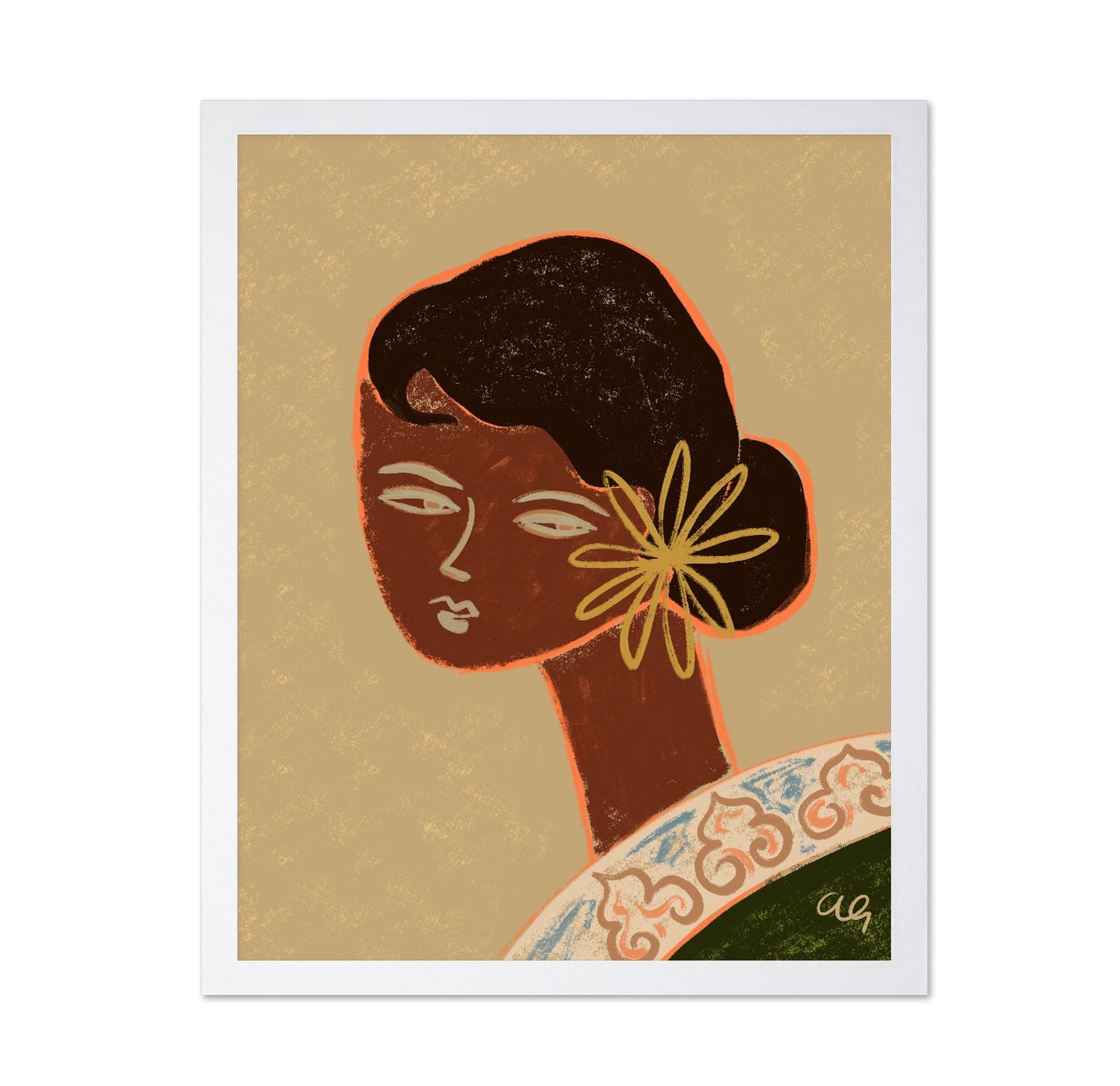 Golden Flower Portrait