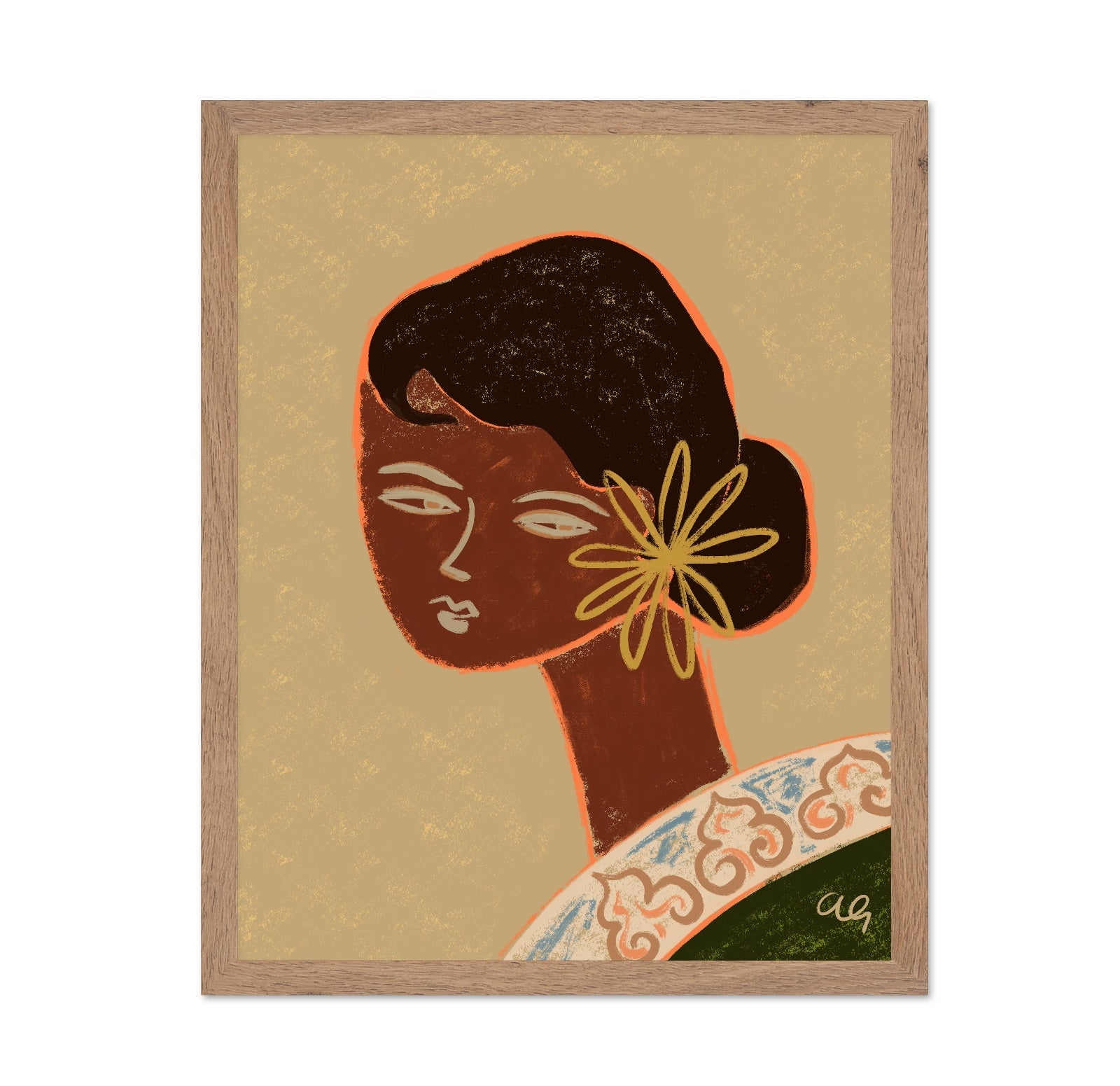 Golden Flower Portrait