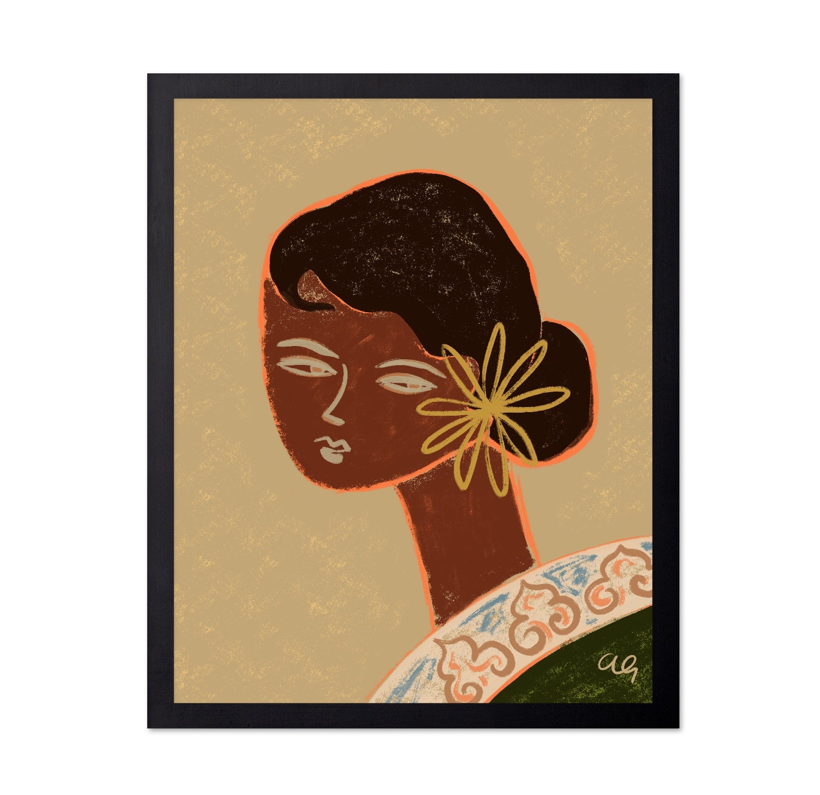 Golden Flower Portrait