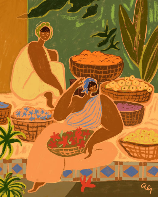 Market Harvest Scene
