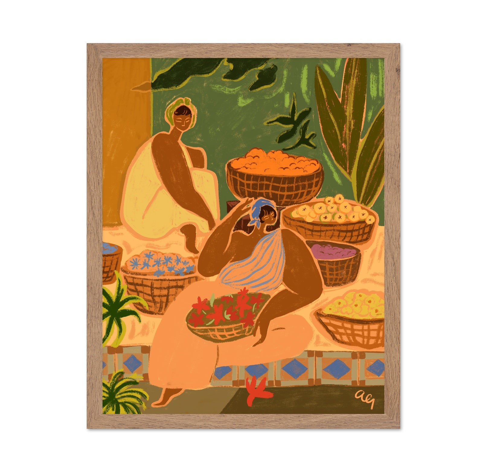 Market Harvest Scene