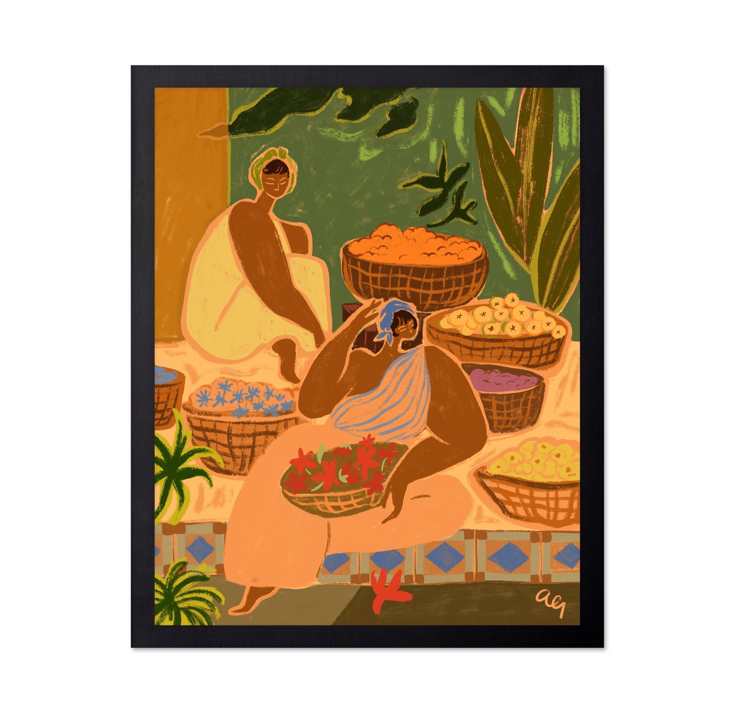 Market Harvest Scene