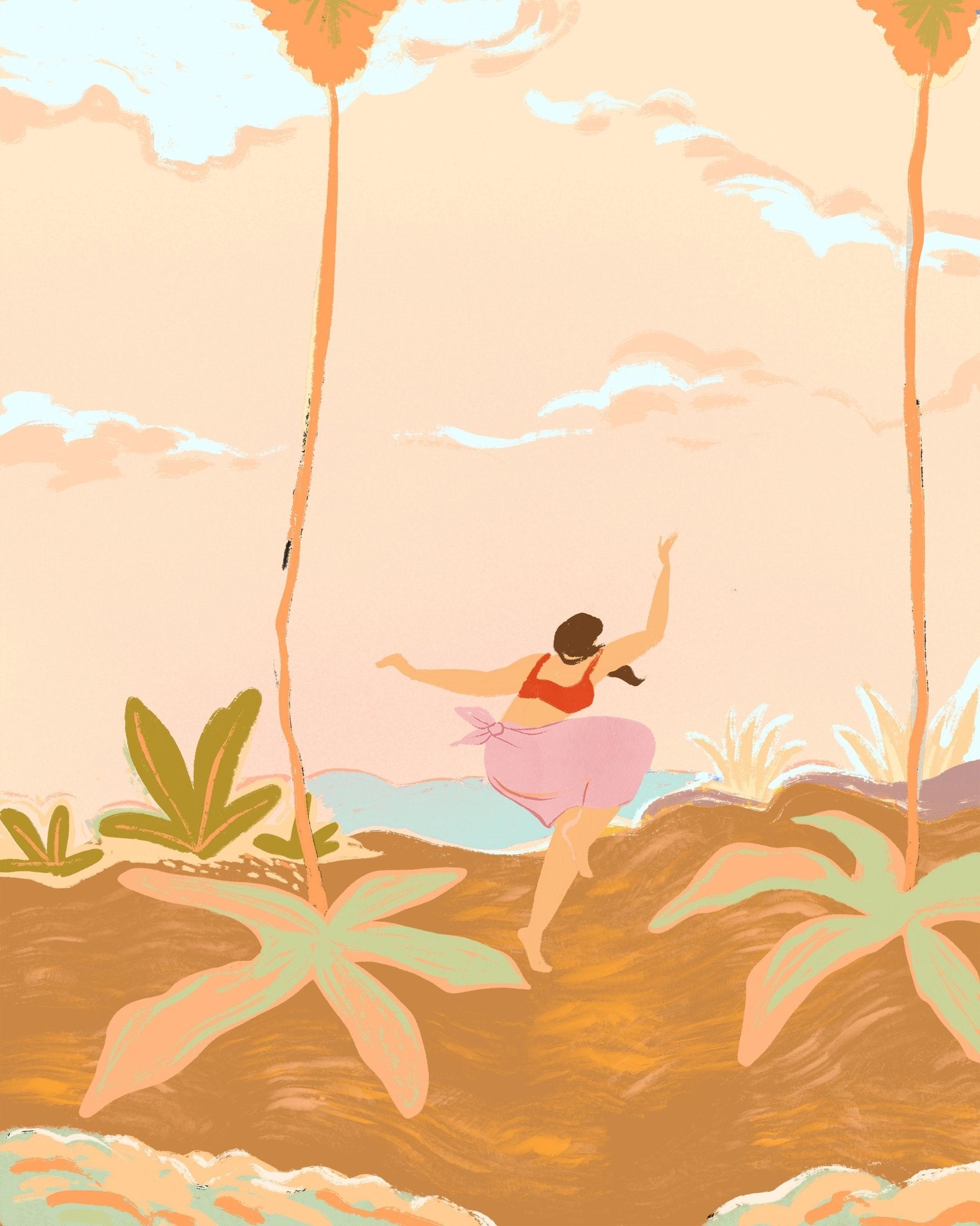Dancing Beach Woman