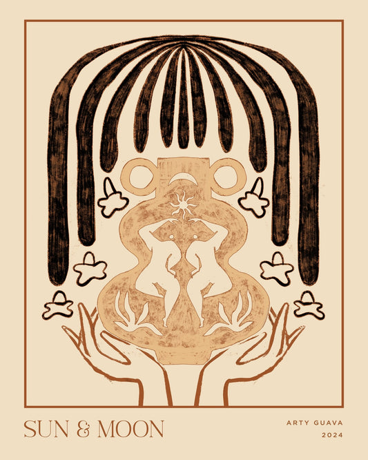 Sun Moon Vase