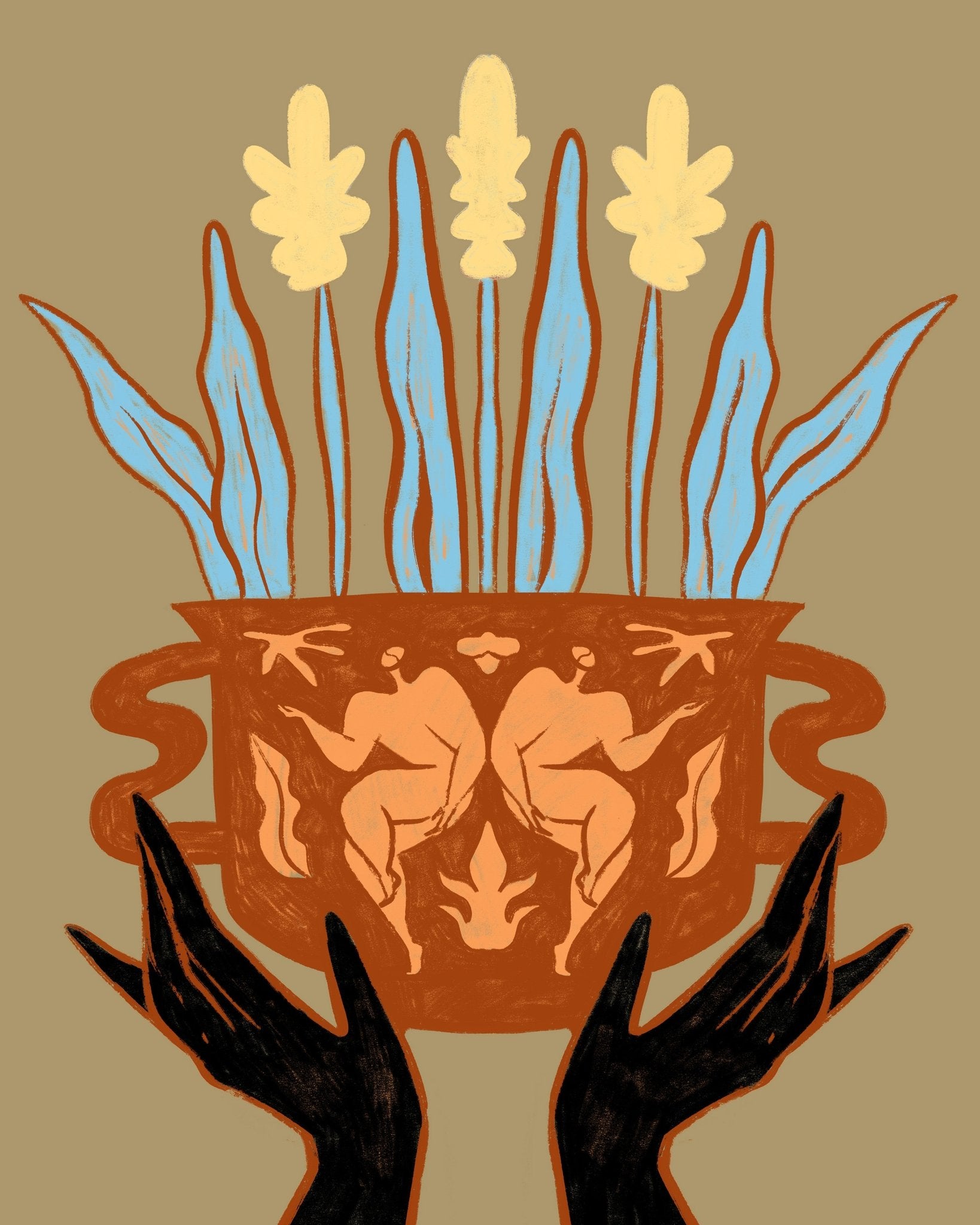 Twin Figure Planter