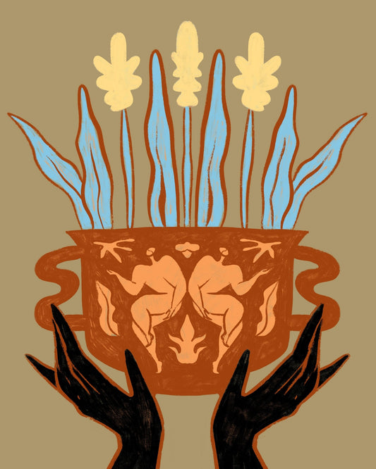 Twin Figure Planter
