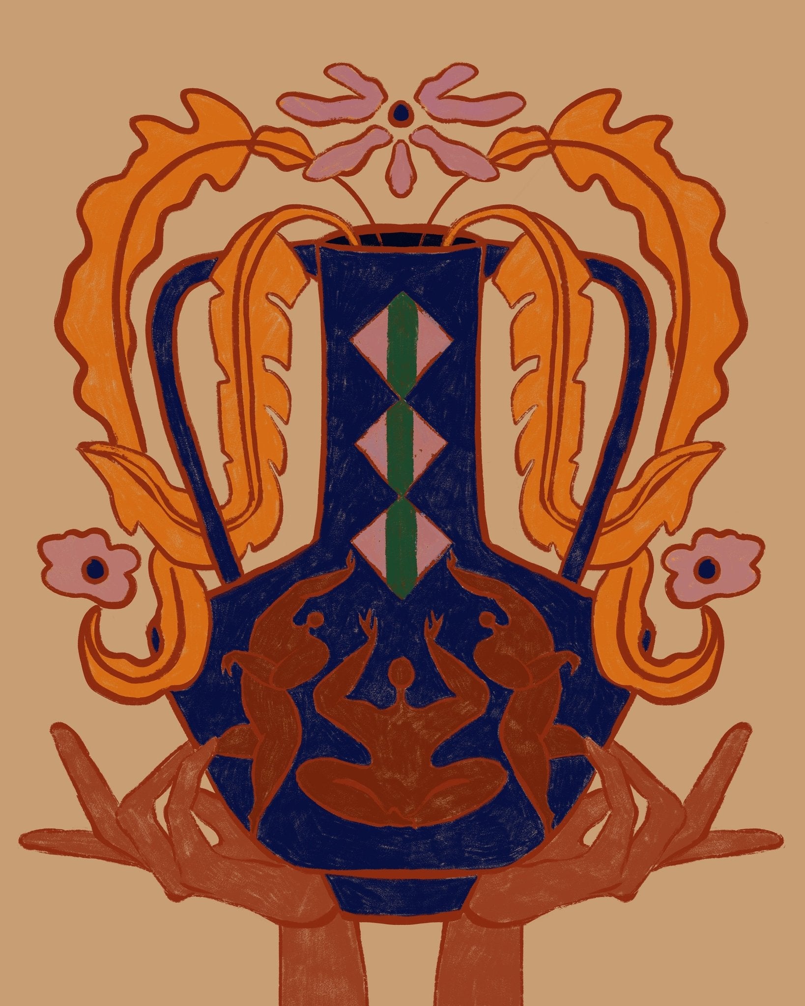 Ornate Frog Vase