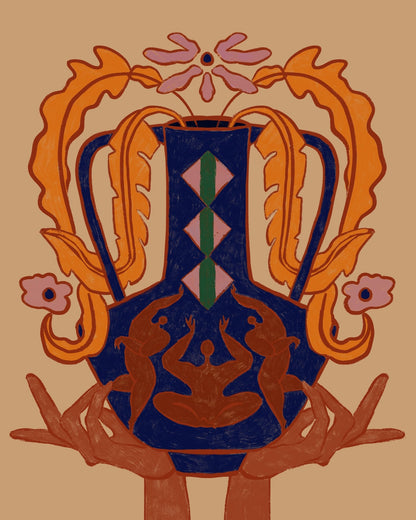 Ornate Frog Vase