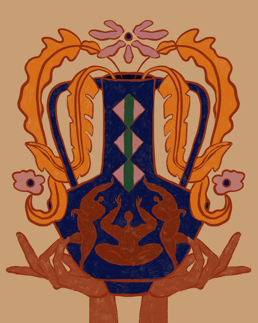 Ornate Frog Vase