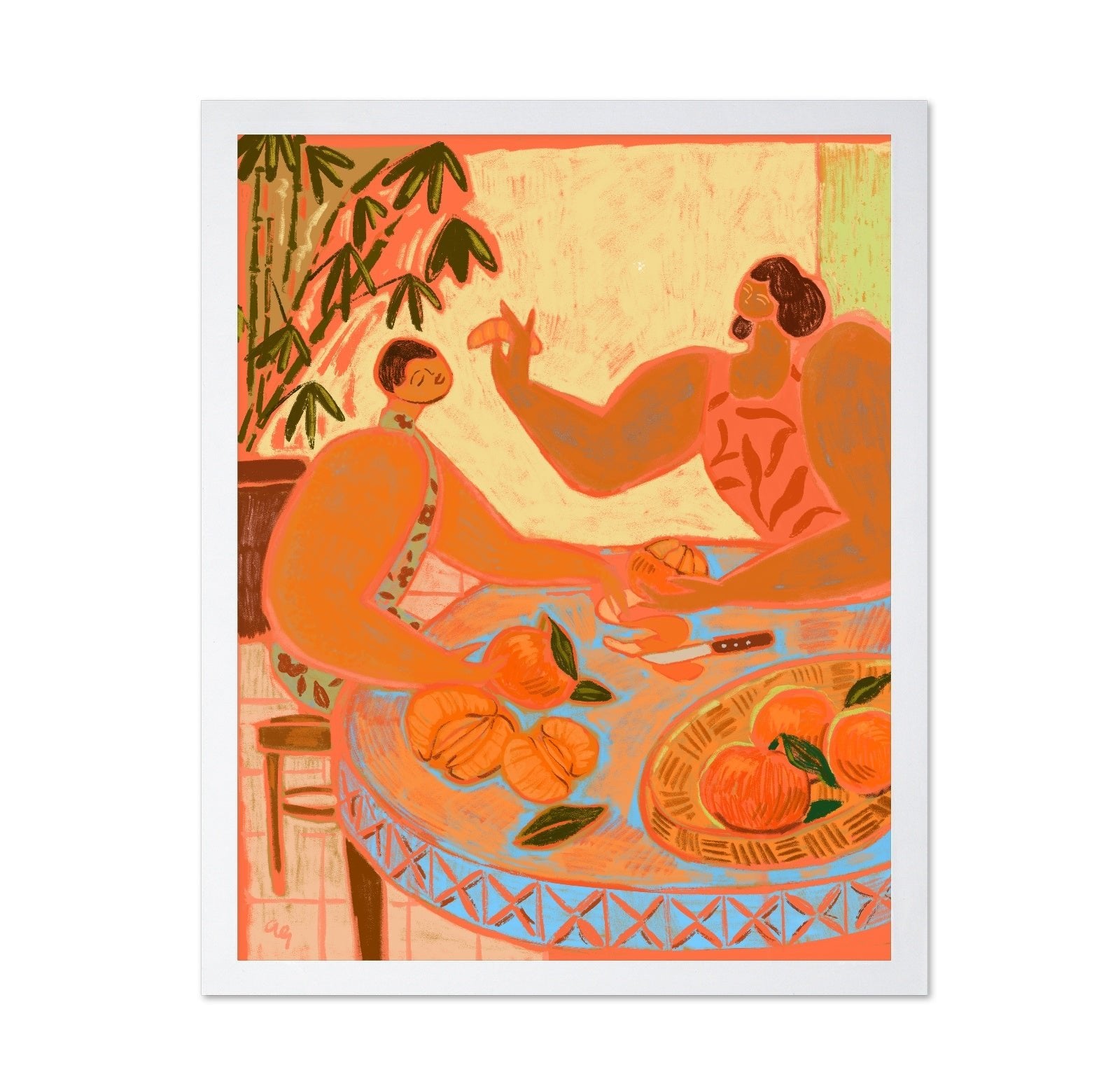 Peeling Oranges Scene