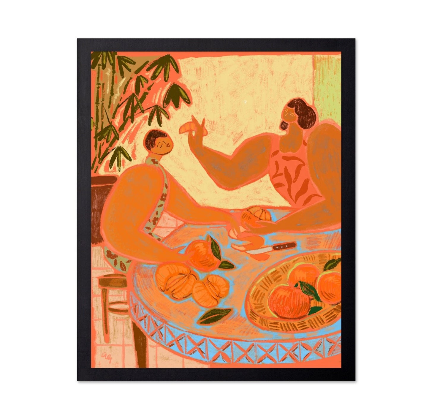 Peeling Oranges Scene
