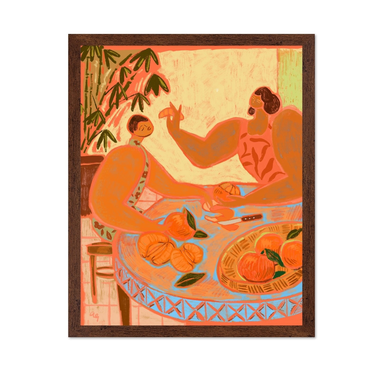 Peeling Oranges Scene