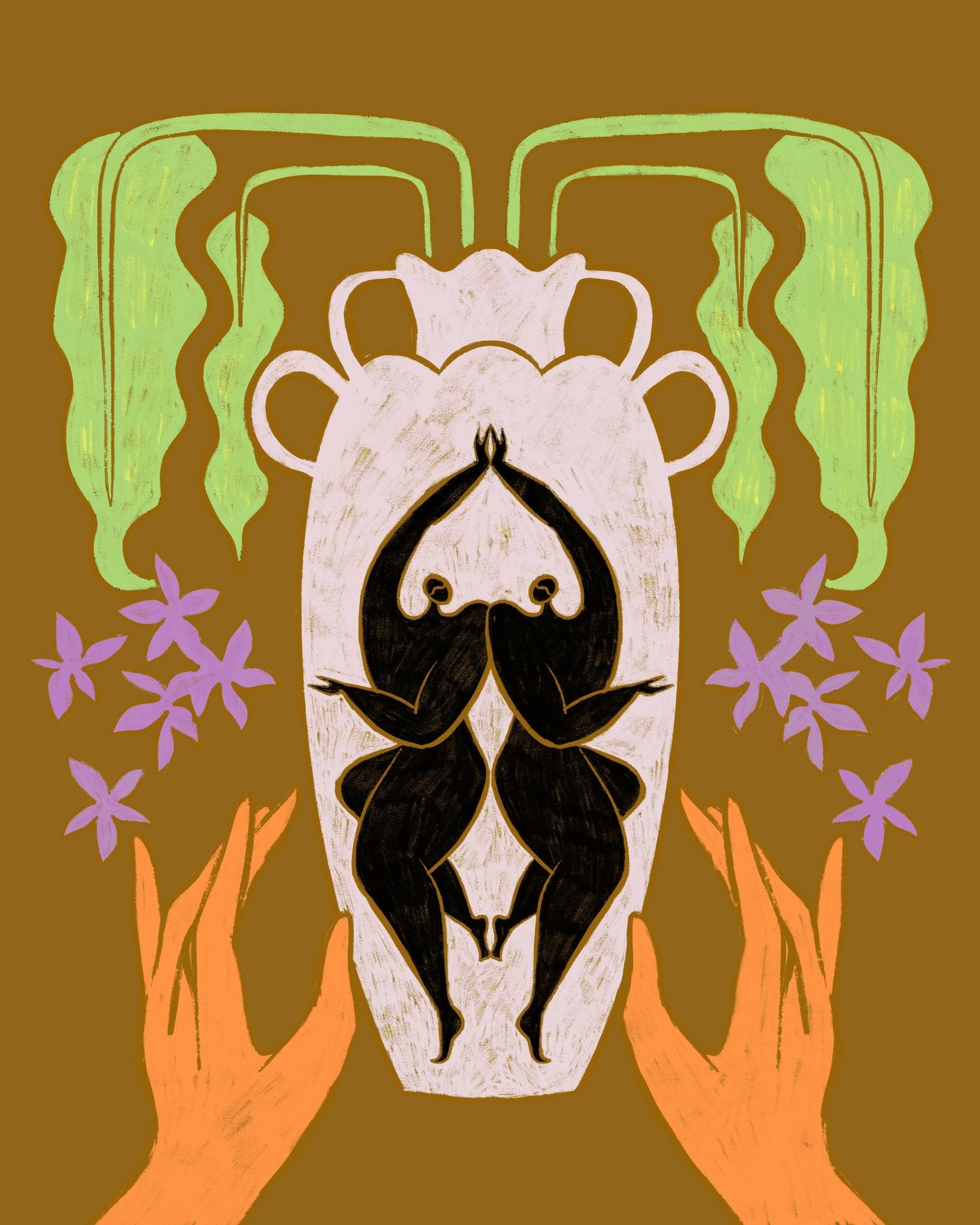 Twin Figures Vase