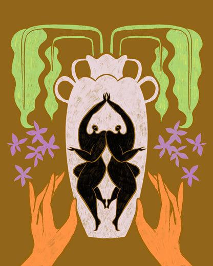 Twin Figures Vase