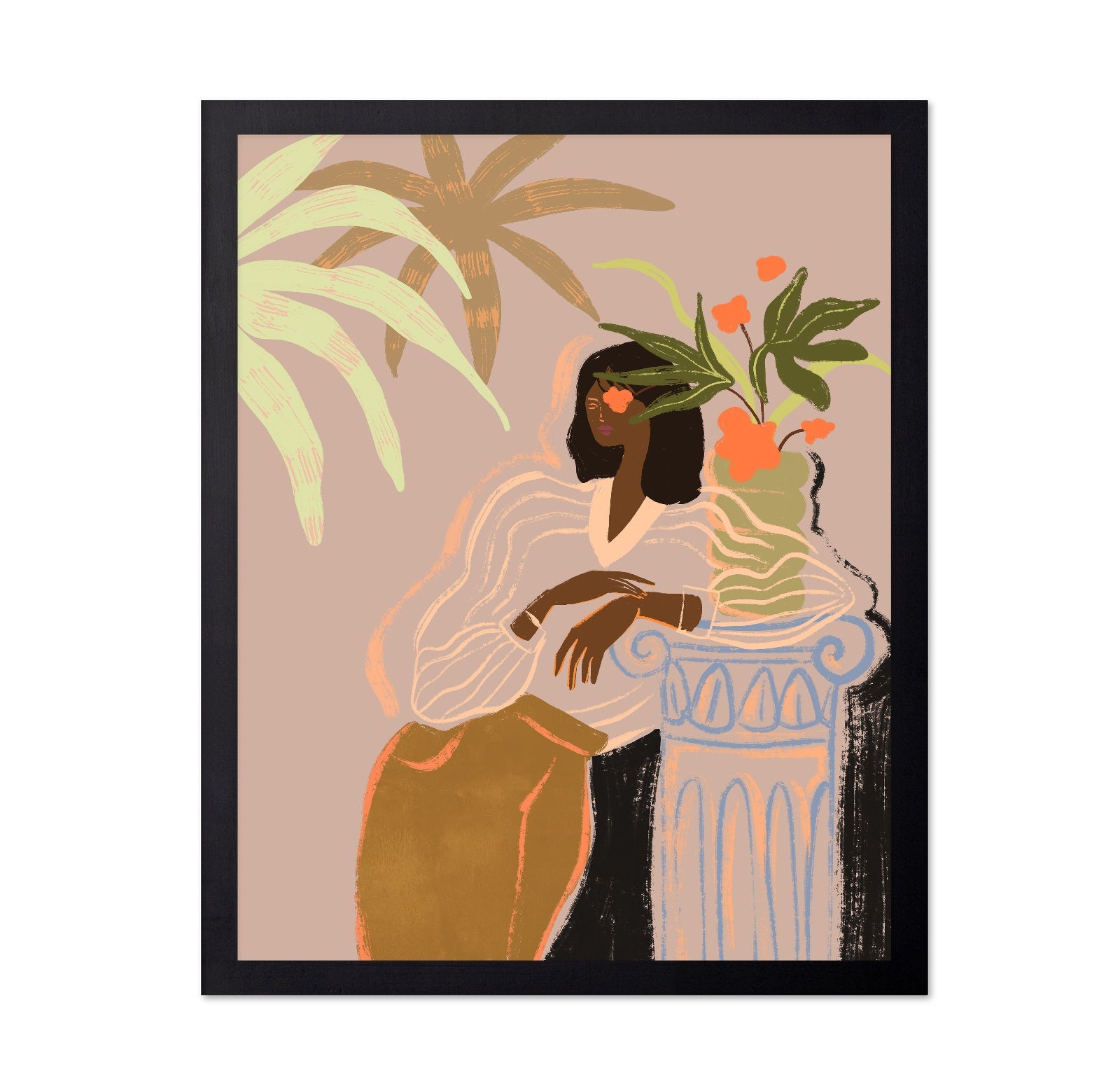 Elegant Floral Portrait