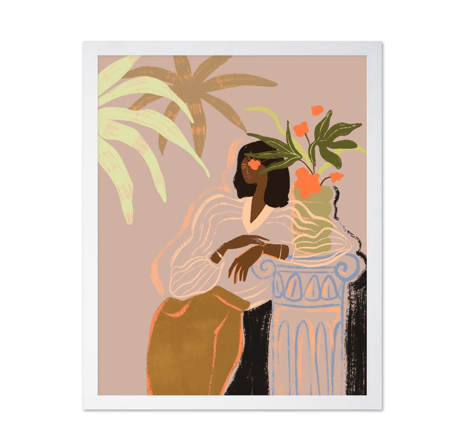 Elegant Floral Portrait