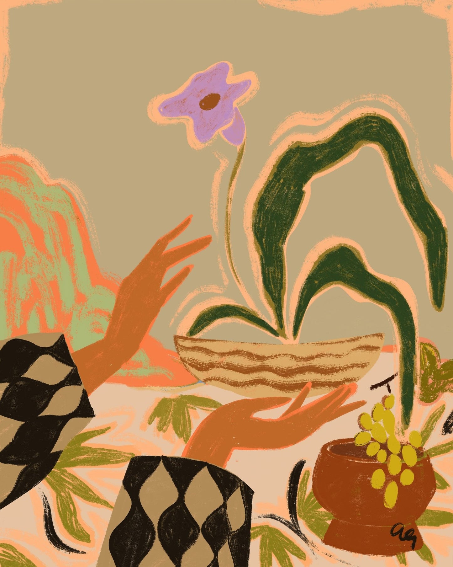 Botanical Still Hands