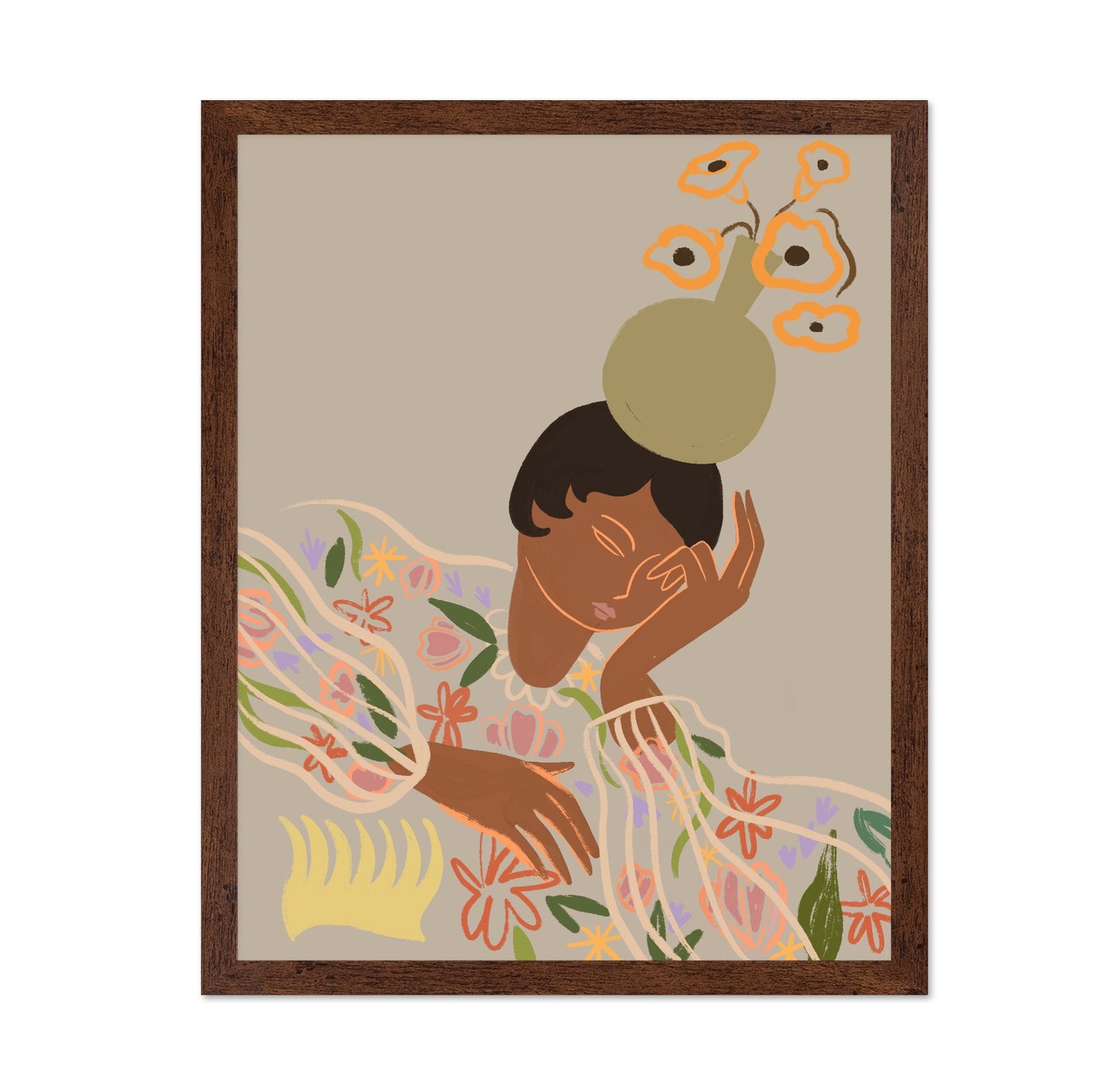 Floral Vase Woman
