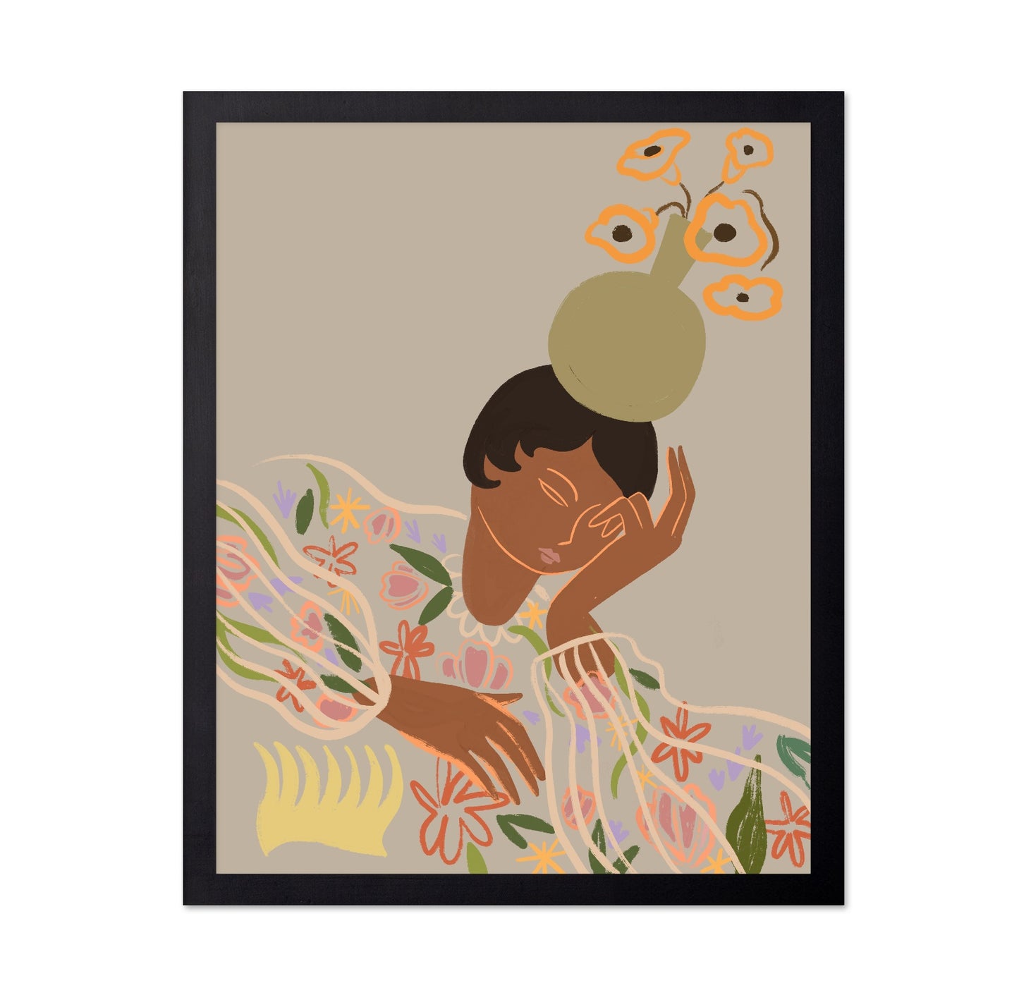 Floral Vase Woman
