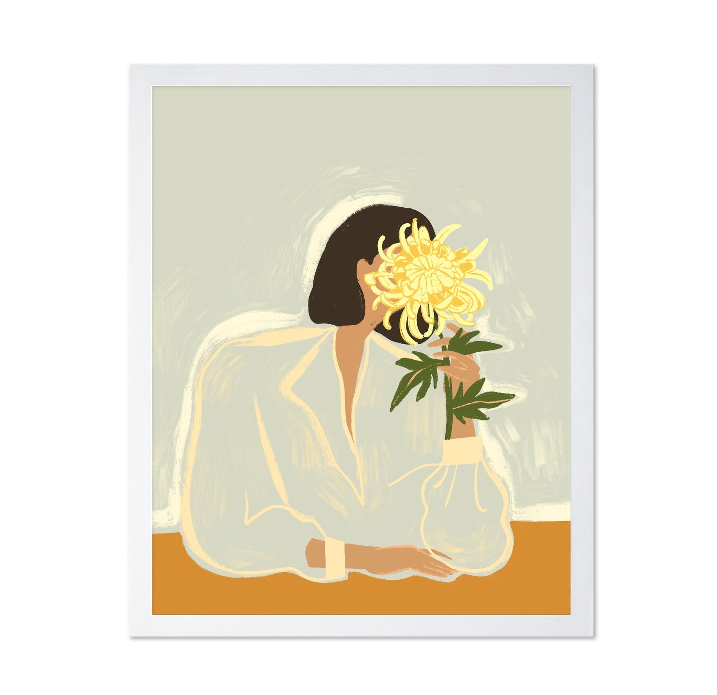 Woman With Yellow Flower