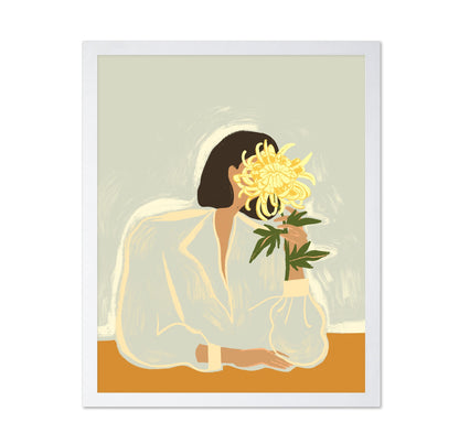 Woman With Yellow Flower