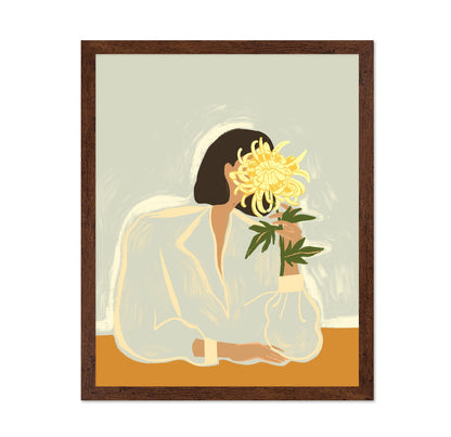 Woman With Yellow Flower