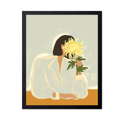 Woman With Yellow Flower