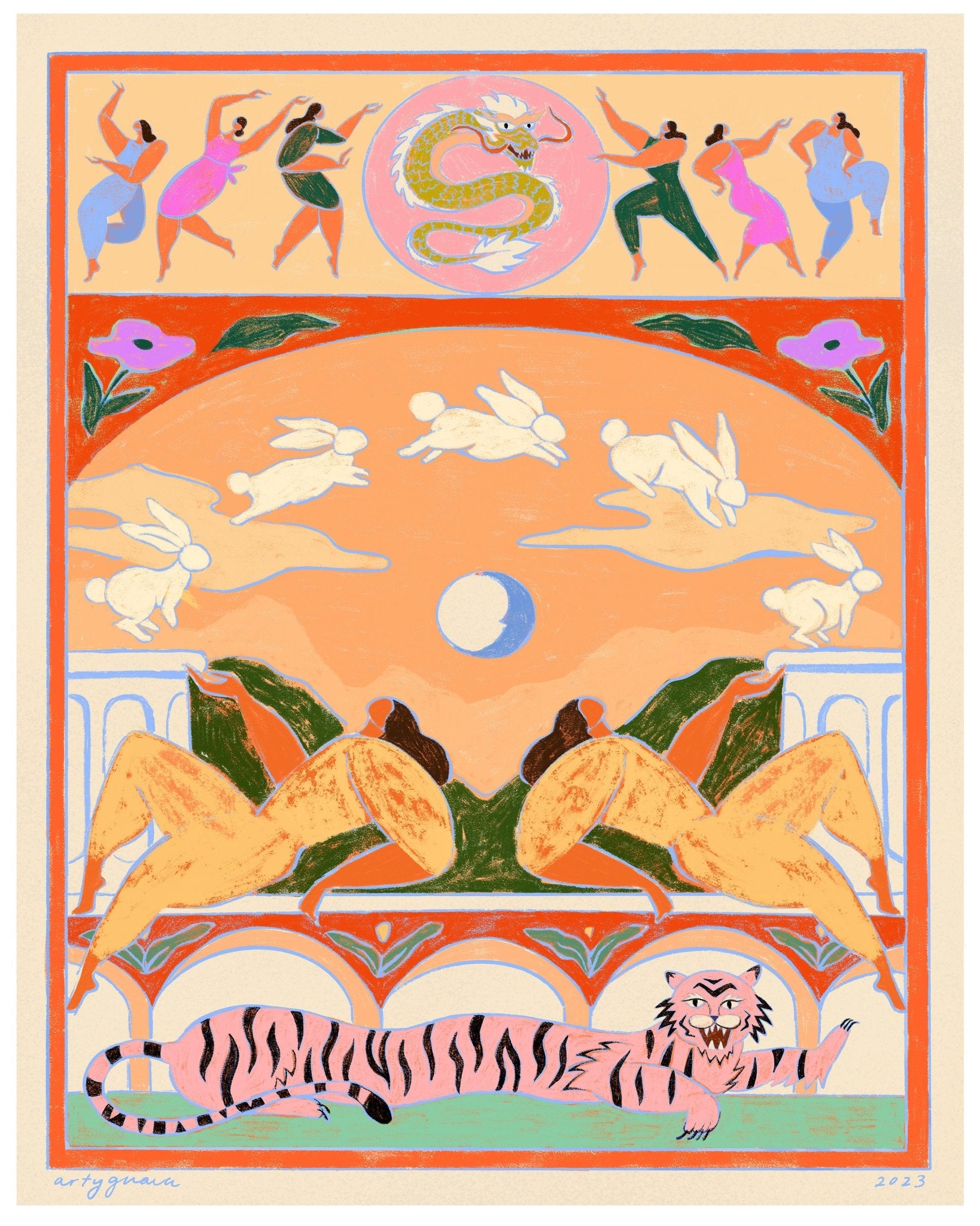 Celestial Tiger Tapestry