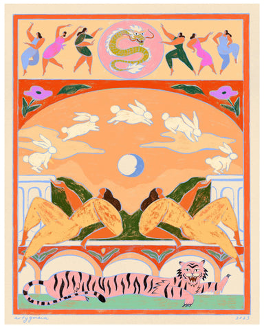Celestial Tiger Tapestry