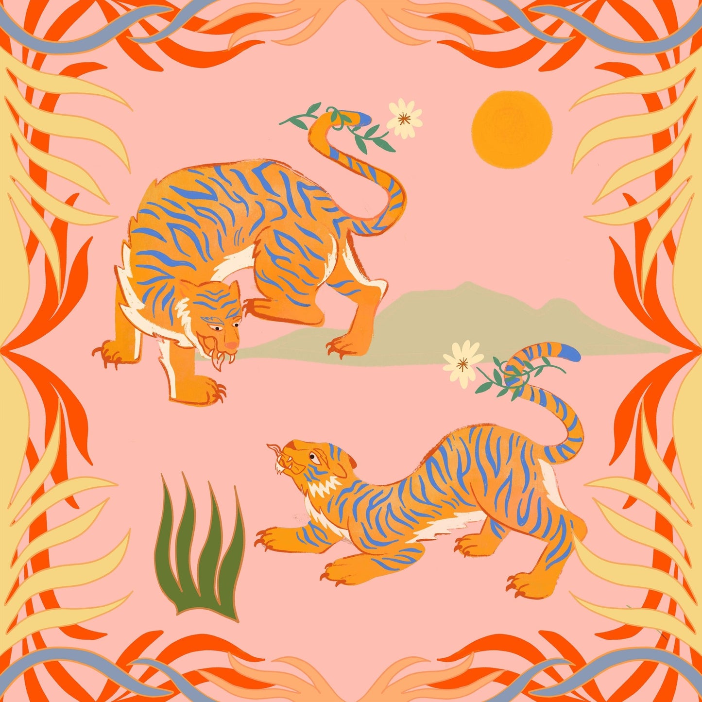 Twin Tiger Motif