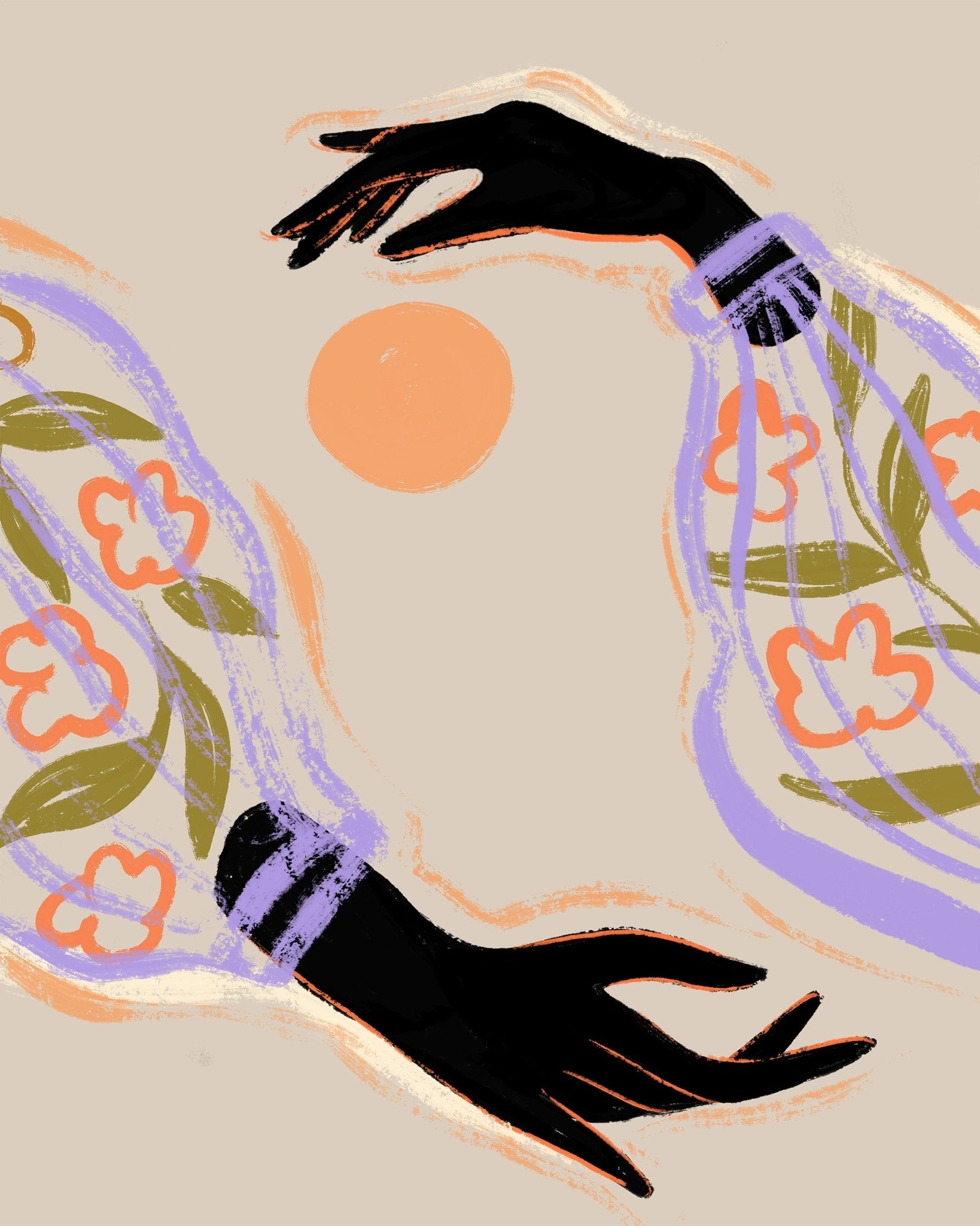 Floral Hands Composition