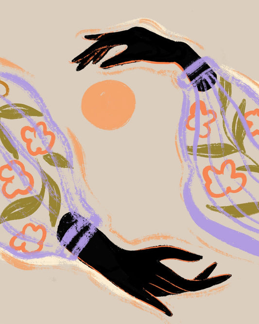 Floral Hands Composition