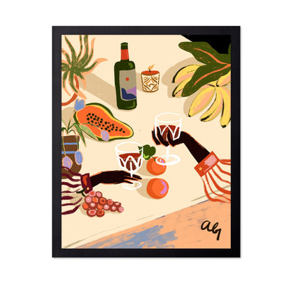 Tropical Wine Still Life