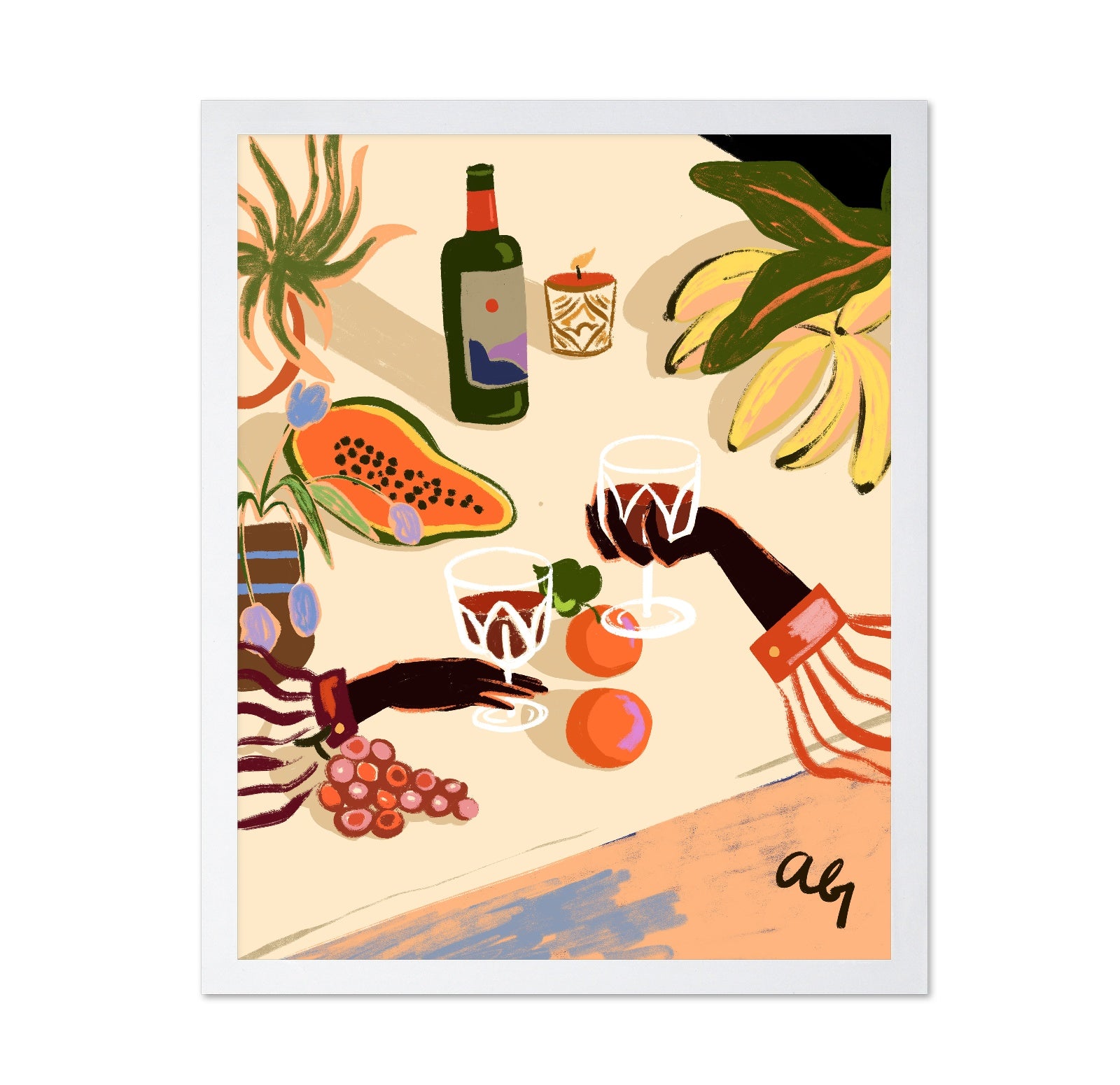 Tropical Wine Still Life