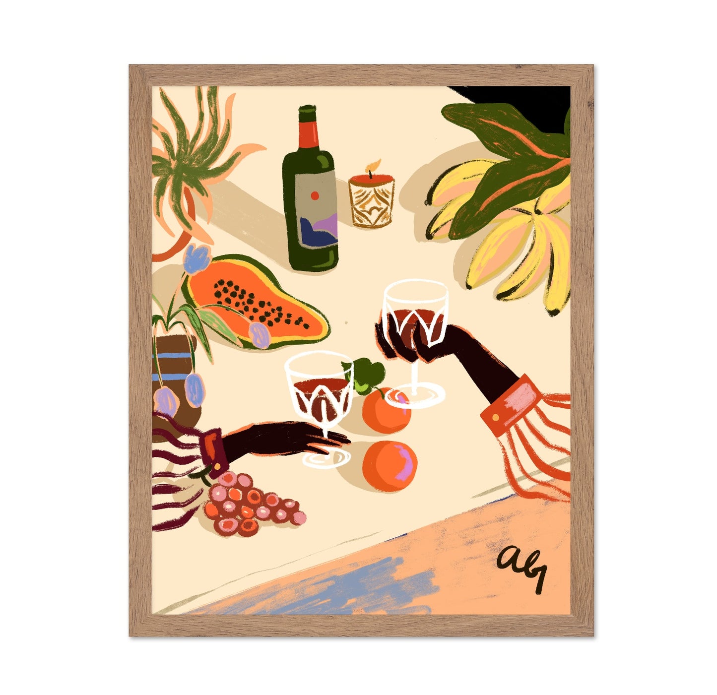 Tropical Wine Still Life