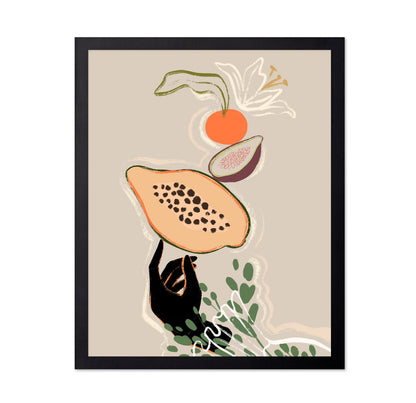 Abstract Papaya and Tropical Fruit