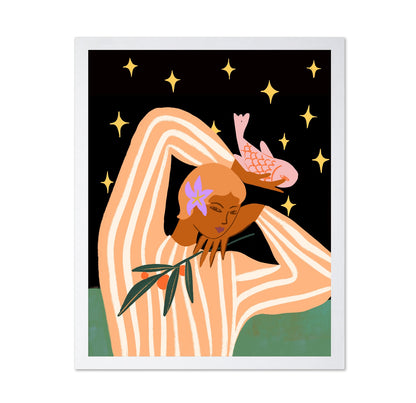 Celestial Figure With Fish