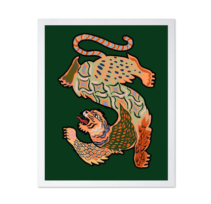 Mythical Winged Tiger Folk Art