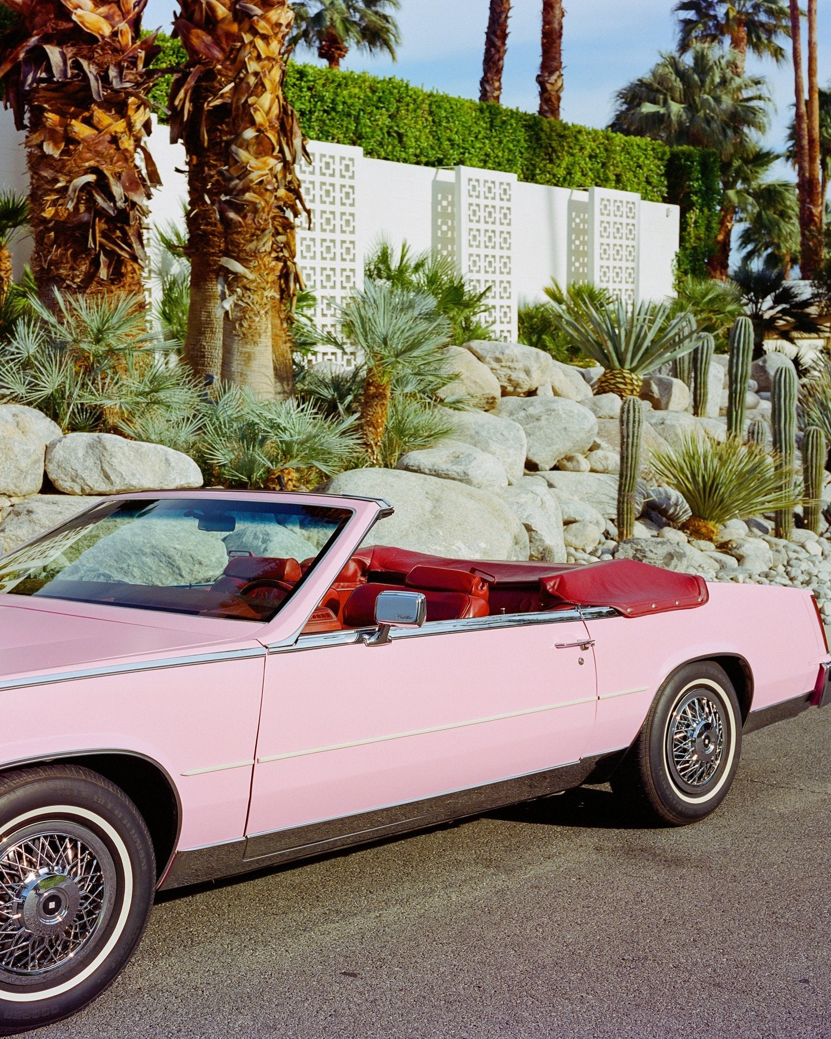 Pink Convertible Palm Springs Desert