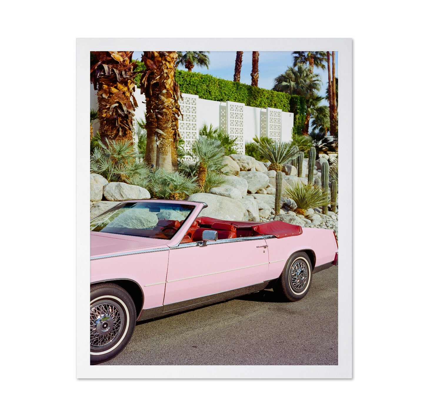 Pink Convertible Palm Springs Desert