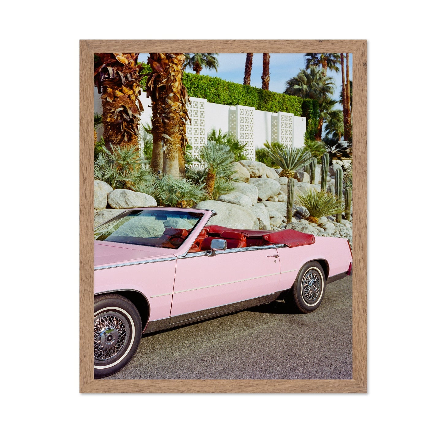 Pink Convertible Palm Springs Desert