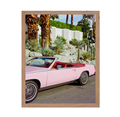 Pink Convertible Palm Springs Desert