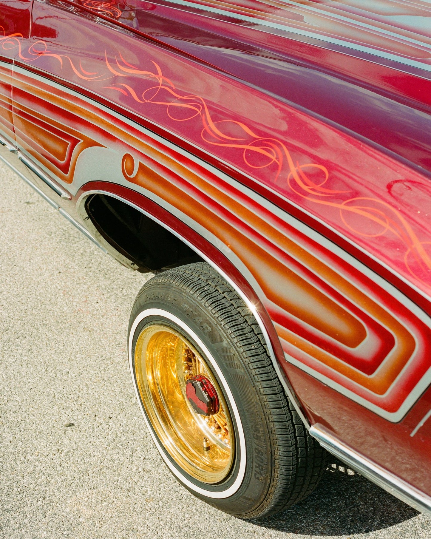 Vintage Lowrider Car Detail Automotive