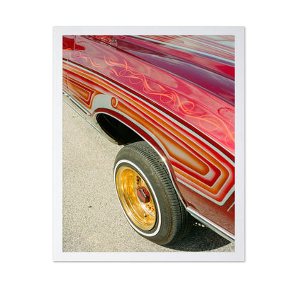 Vintage Lowrider Car Detail Automotive