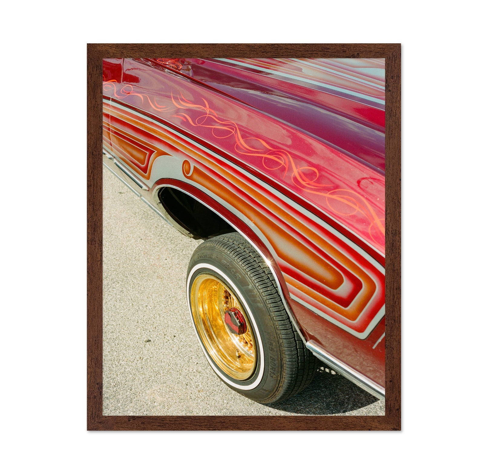 Vintage Lowrider Car Detail Automotive