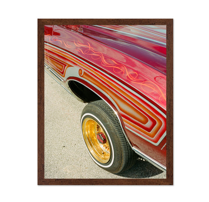 Vintage Lowrider Car Detail Automotive