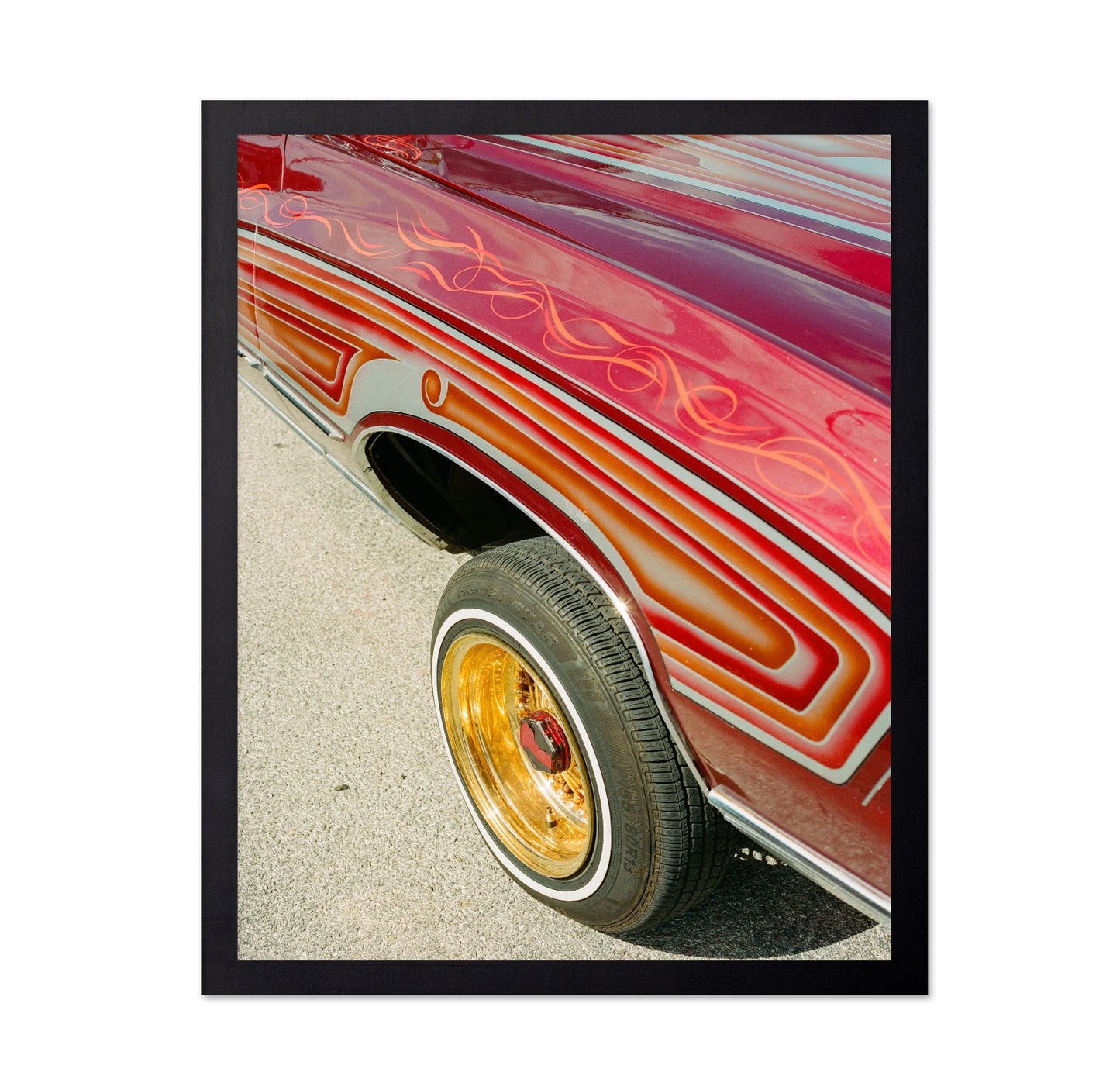 Vintage Lowrider Car Detail Automotive