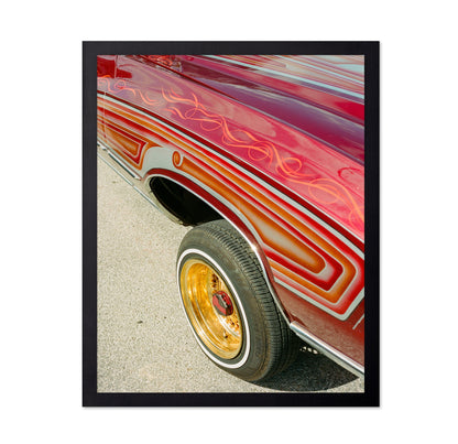 Vintage Lowrider Car Detail Automotive