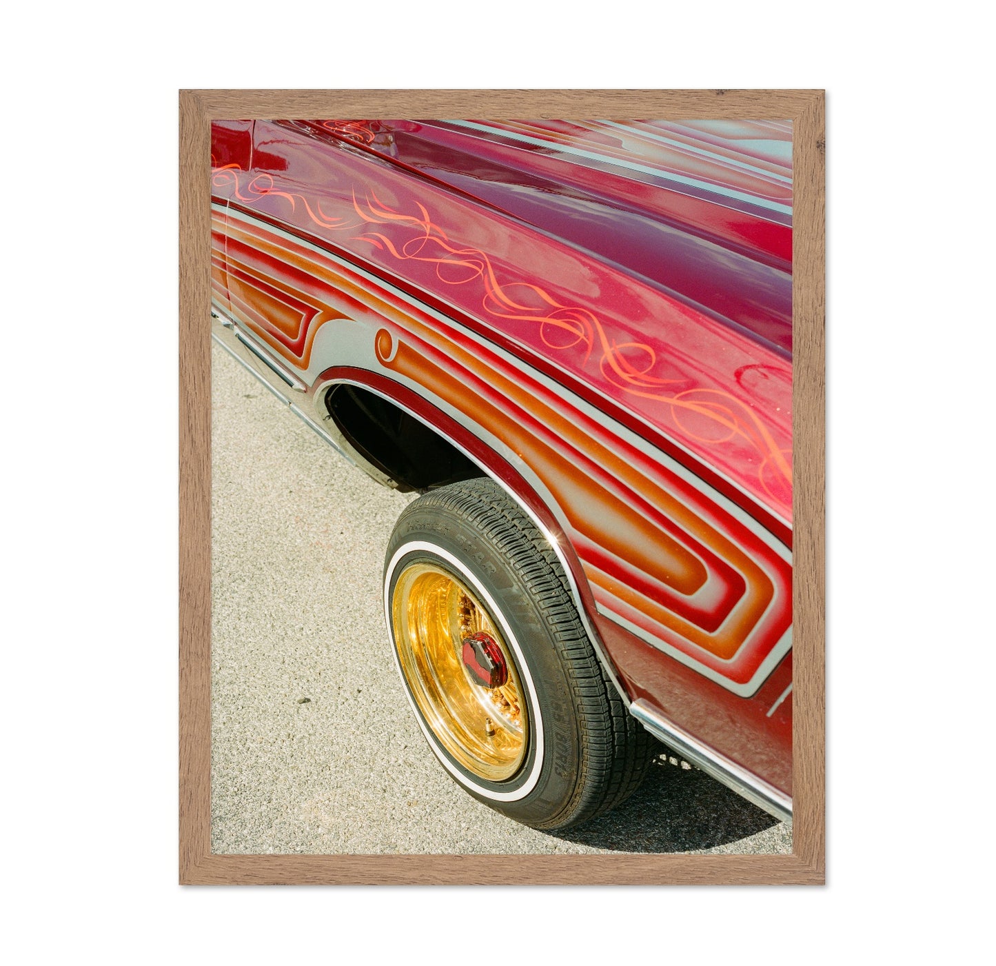 Vintage Lowrider Car Detail Automotive